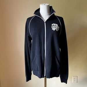 Vintage Y2K Oasis Track Jacket Black White Zip Up‎ Dig Out Your Soul Tour Medium